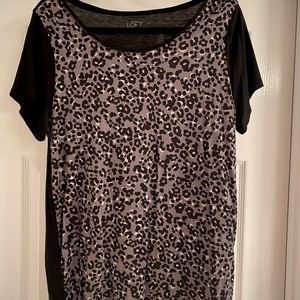 Loft leopard print tshirt